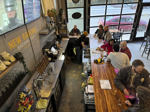 The interior of New Barons Brewing Cooperative.