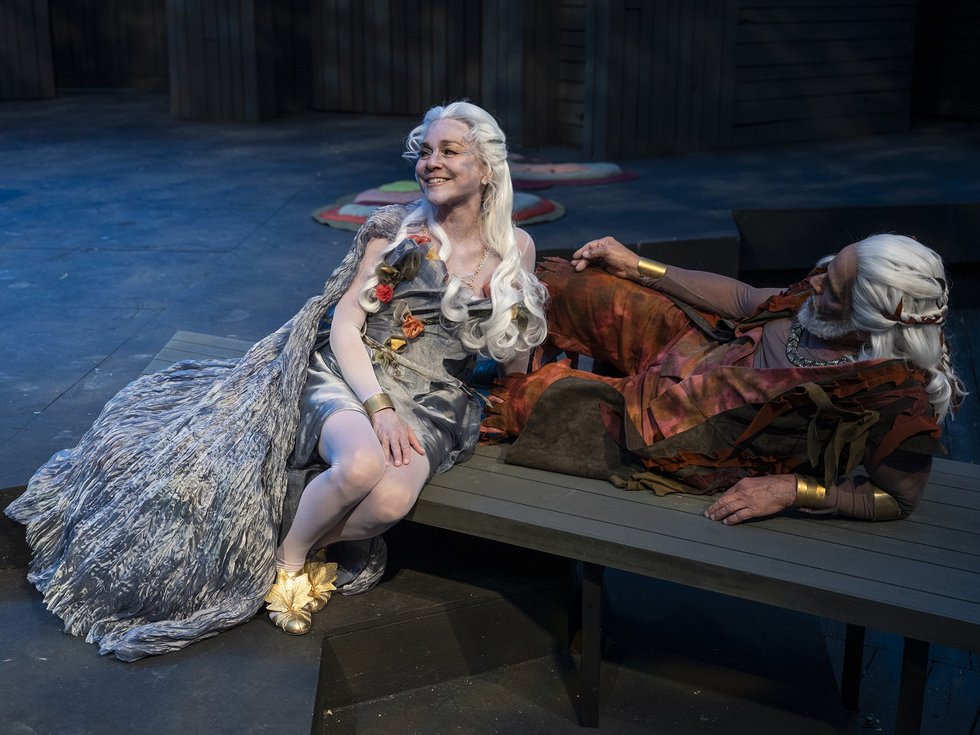 Elizabeth Ledo, left, and Jim DeVita in "A Midsummer Night's Dream."