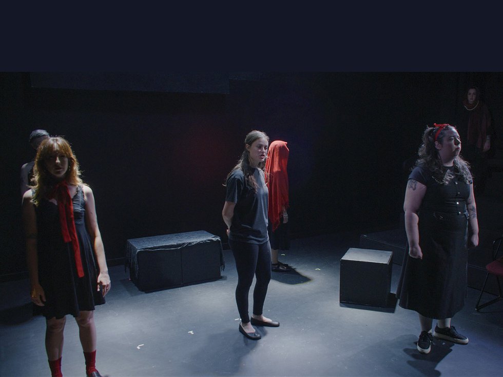 Cast members of "Aqua Tofana," an Are We Delicious? production.