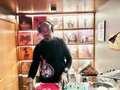 Bruce Blaq in the booth at Lola's Hi/Lo Lounge.