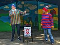 Cast members rehearse for "Sconnie Street."