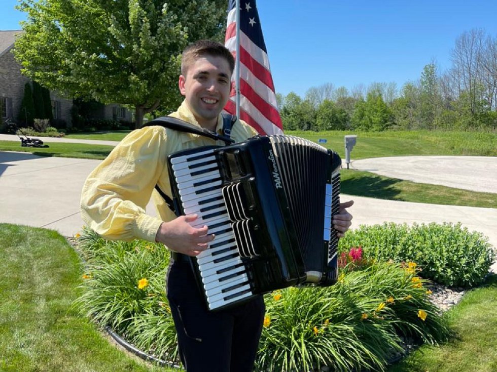 Ryan Kautzer and accordion.