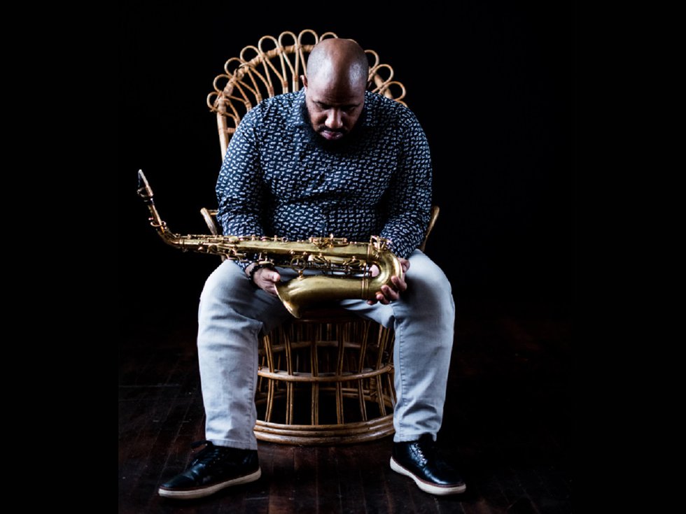 Christopher McBride and saxophone.