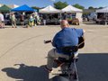 A musician at the Northside Farmers' Market.