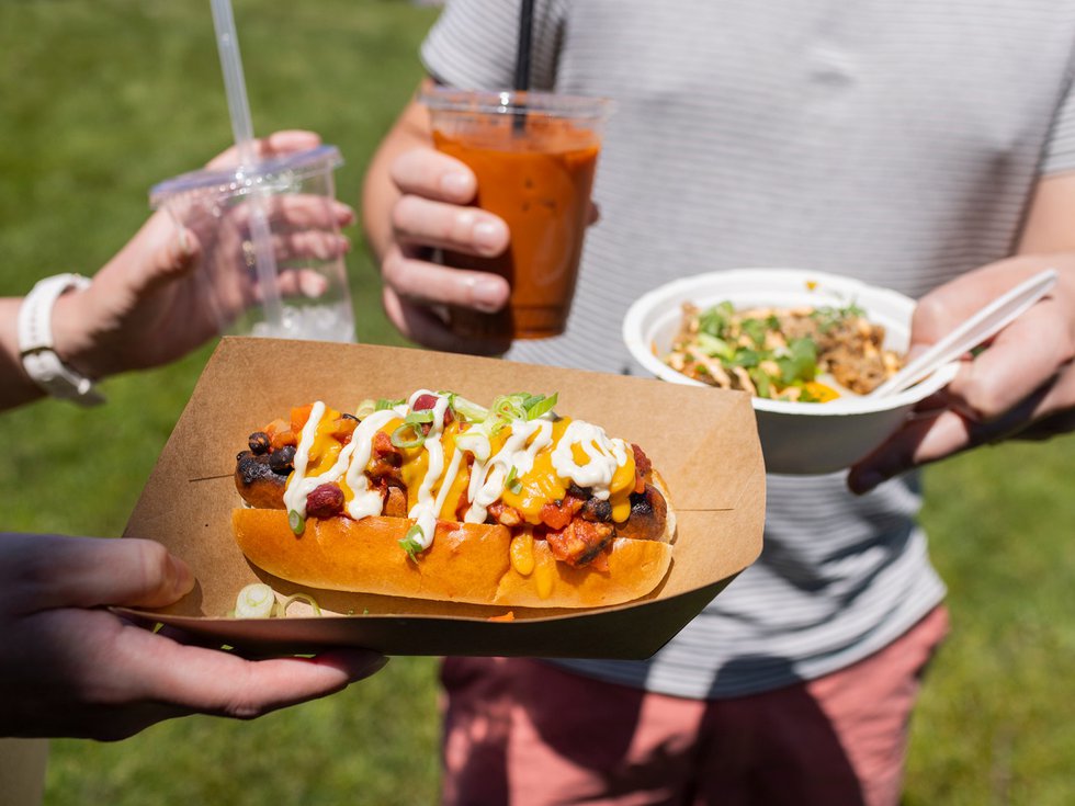 Food at a past Vegan Sausage Fest.