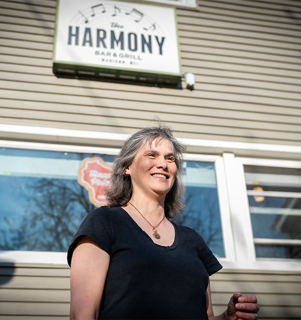 Harmony co-owner Pam Barrett.