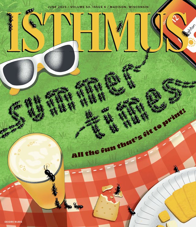 Deidre Rubie's ant-themed SummerTimes cover.