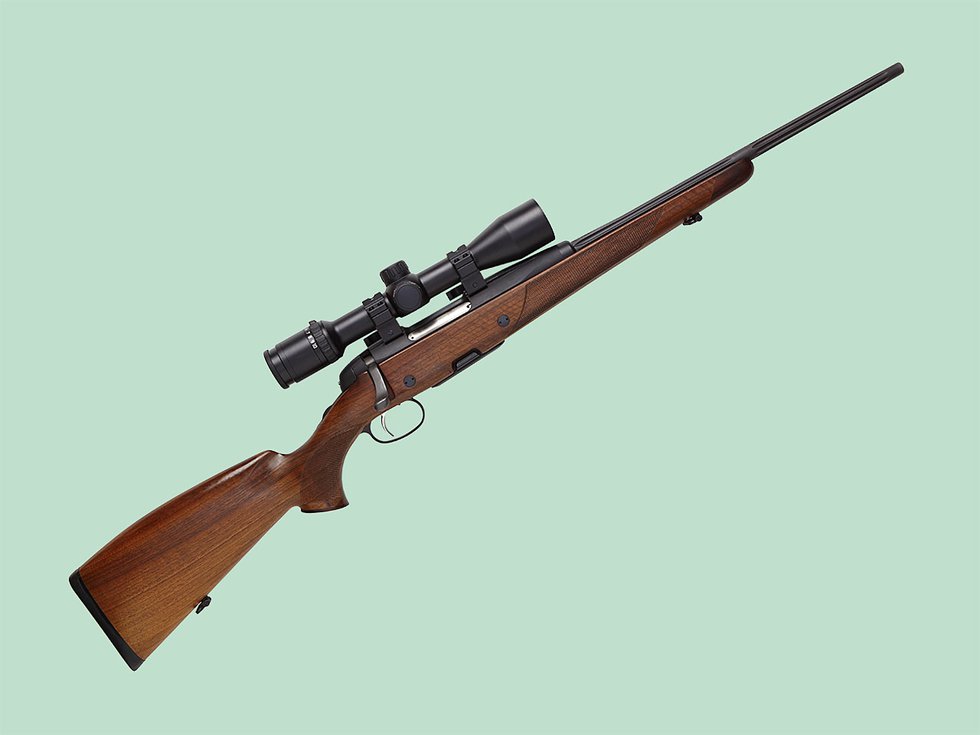 A hunting rifle.