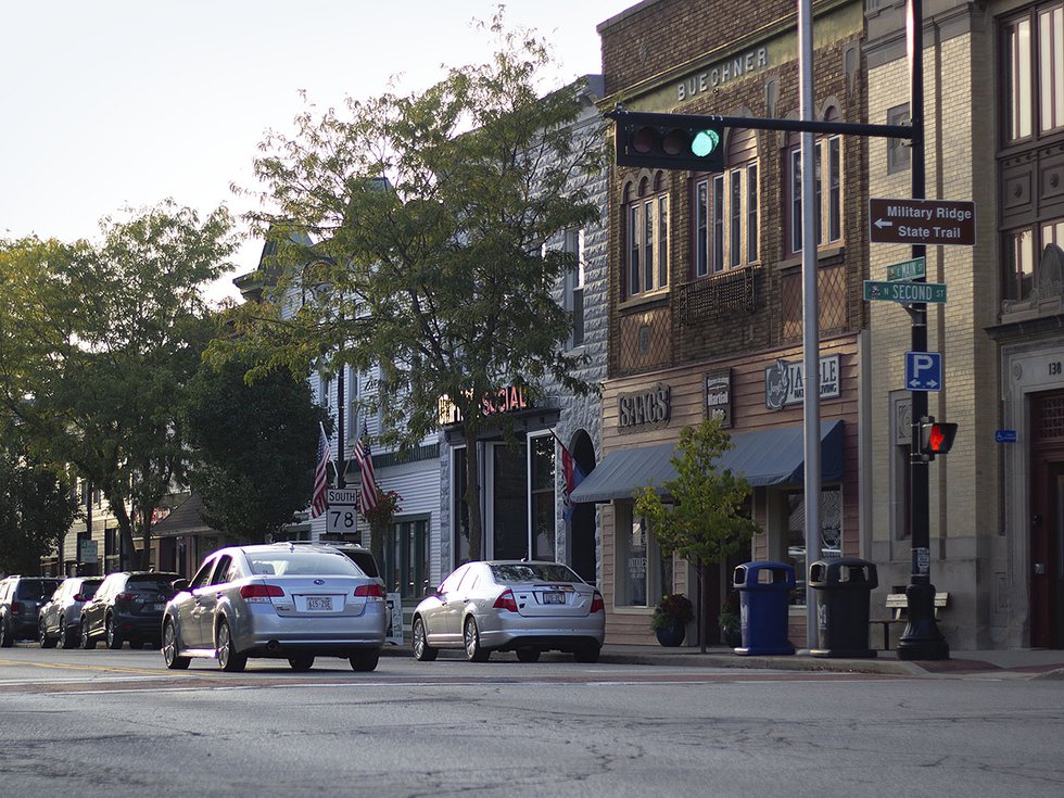 Downtown Mount Horeb is photographed on Sept. 12, 2024.