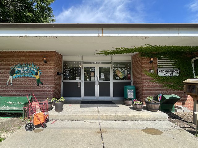 The entrance to Neighborhood House Community Center at 29 S. Mil