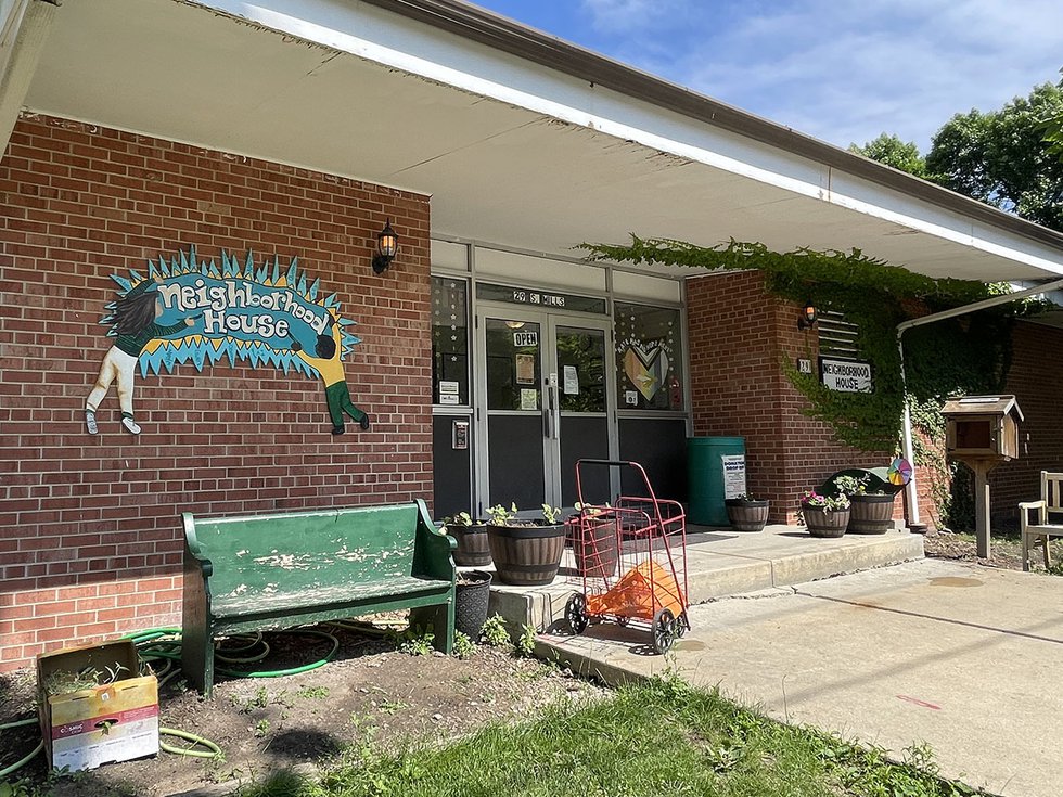 The entrance to Neighborhood House Community Center at 29 S. Mills St.
