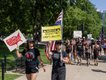 Examples of signs at the No Kings protest on June 14, 2025.