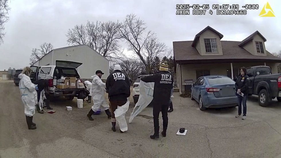 A screenshot from body cam footage from the Feb. 5 inspection.