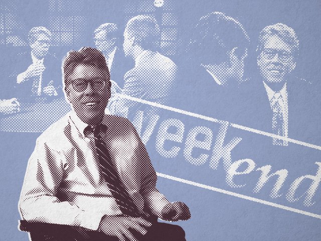 A photo collage of Bill Dixon from WeekEnd.