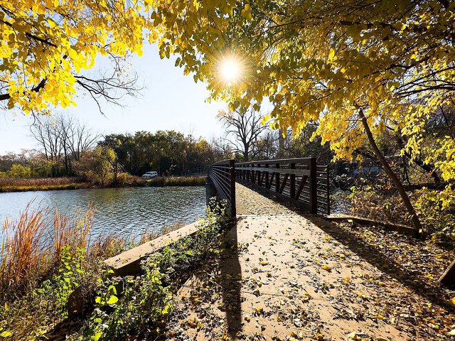 The Yahara RIver Trail bridge.