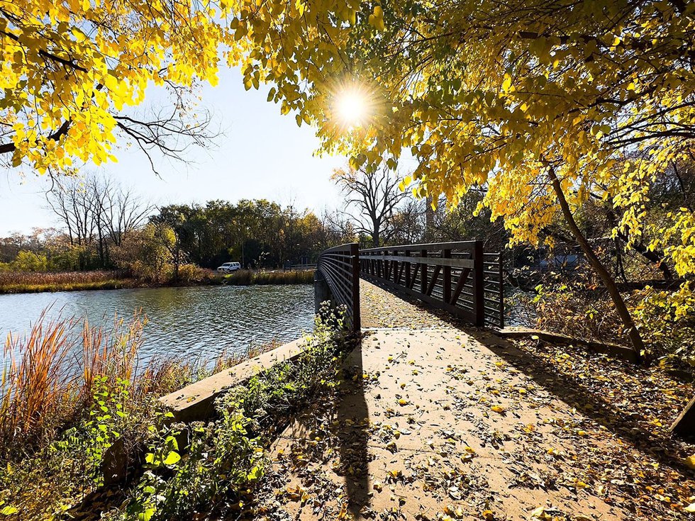 The Yahara RIver Trail bridge.